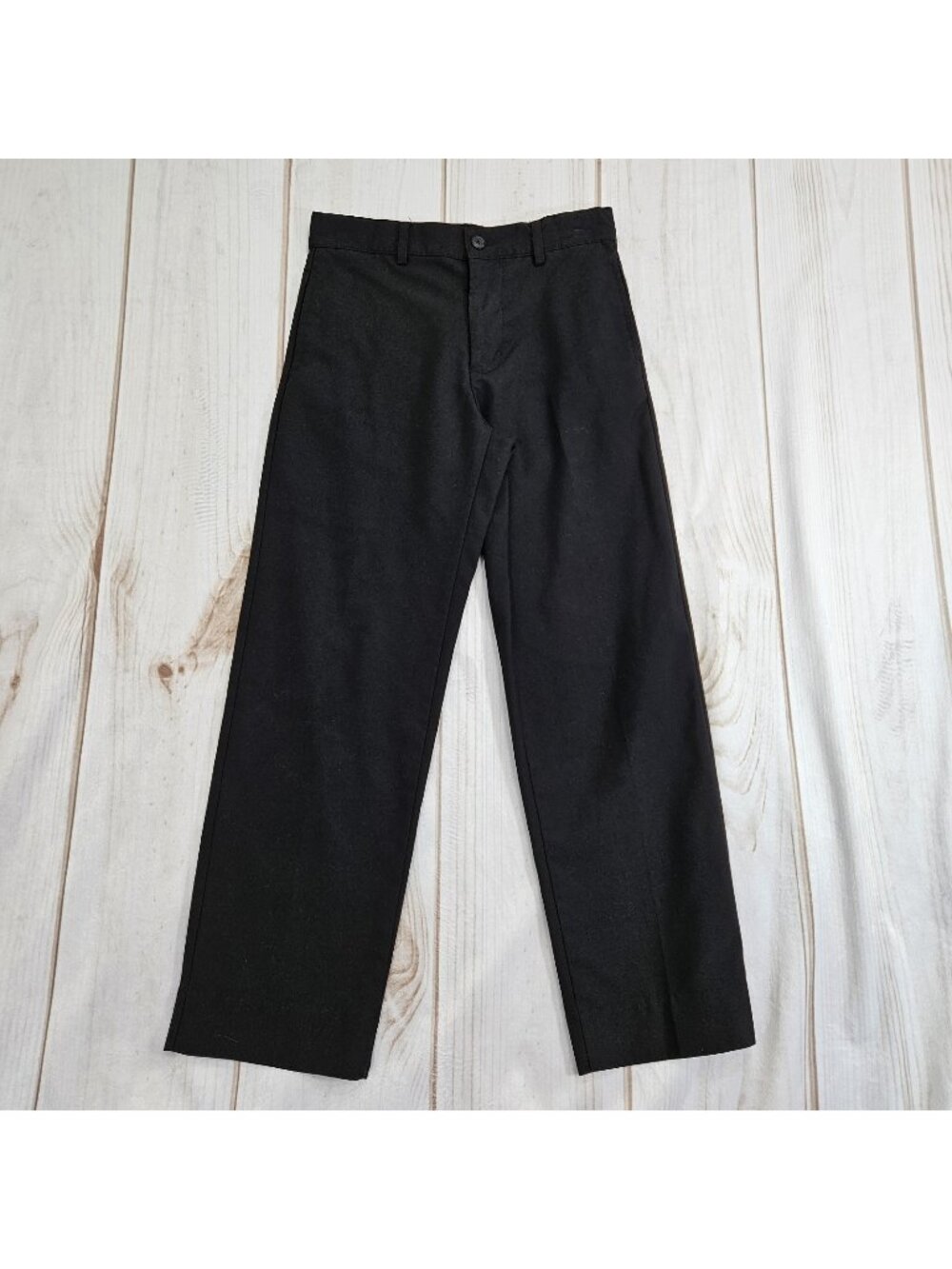 Boys Cat & Jack Solid Black Dress Slacks Suit Pants Size 10 Formal Uniform Adjus